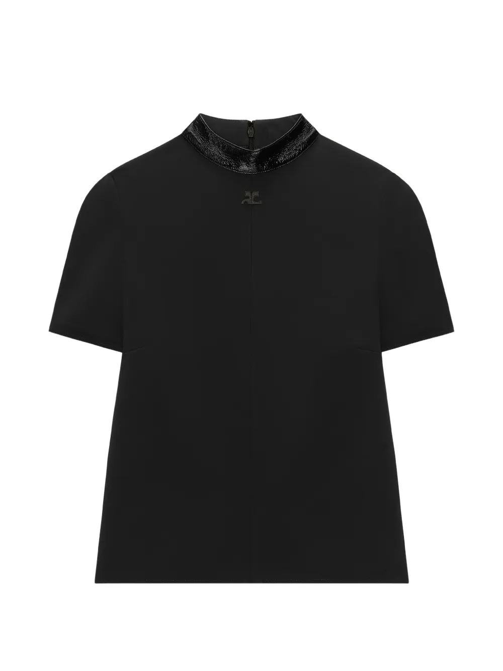 Courrèges T-shirt a collo alto - Nero
