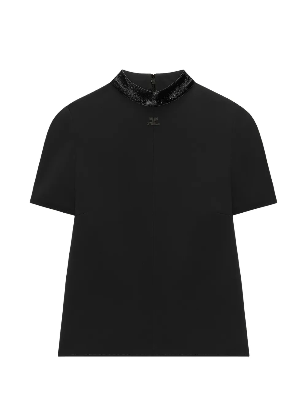 Courrèges T-shirt a collo alto - Nero