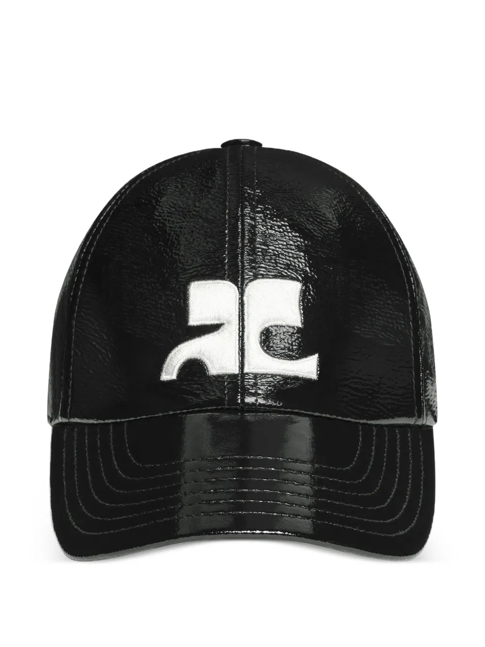 Courrèges AC logo vinyl cap - Nero