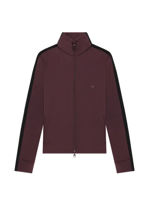 Courrèges logo-patch side-stripe track jacket