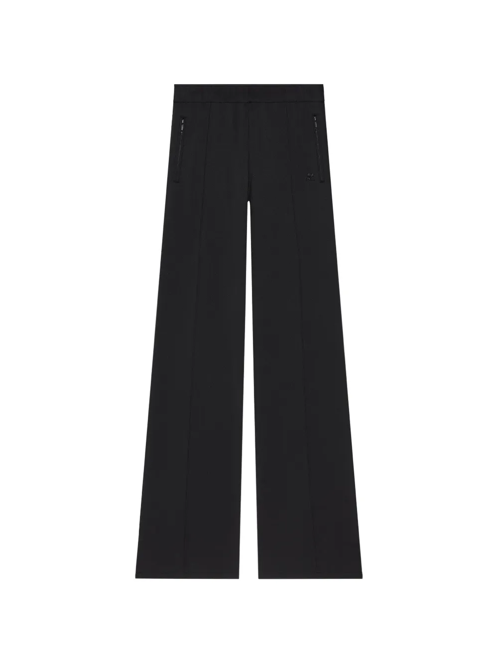 Courrèges Pantaloni sportivi con righe laterali - Nero