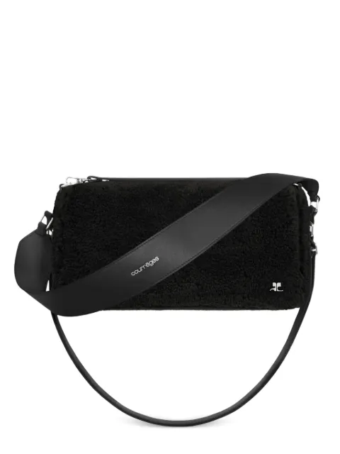 Courrèges medium Three Sixty curly-wool shoulder bag