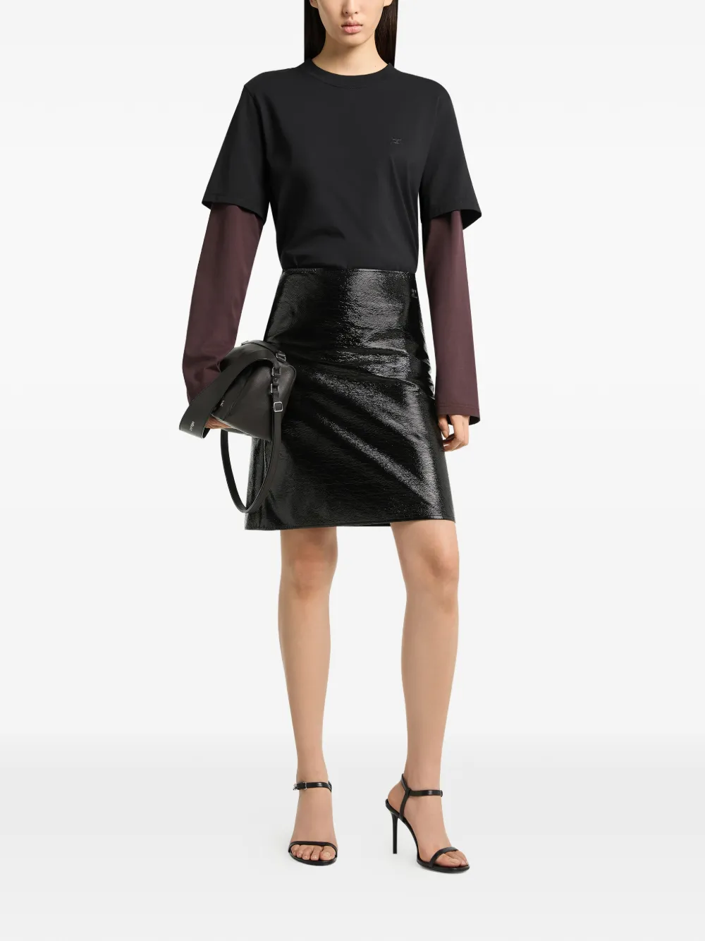 Courrèges Mini-rok met A-lijn Zwart