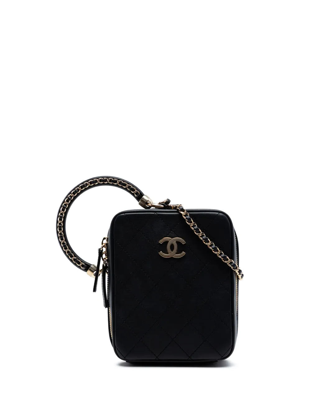 CHANEL Pre-Owned 2019 Calfskin Stitched Cup Of Tea Vanity Case satchel - Schwarz