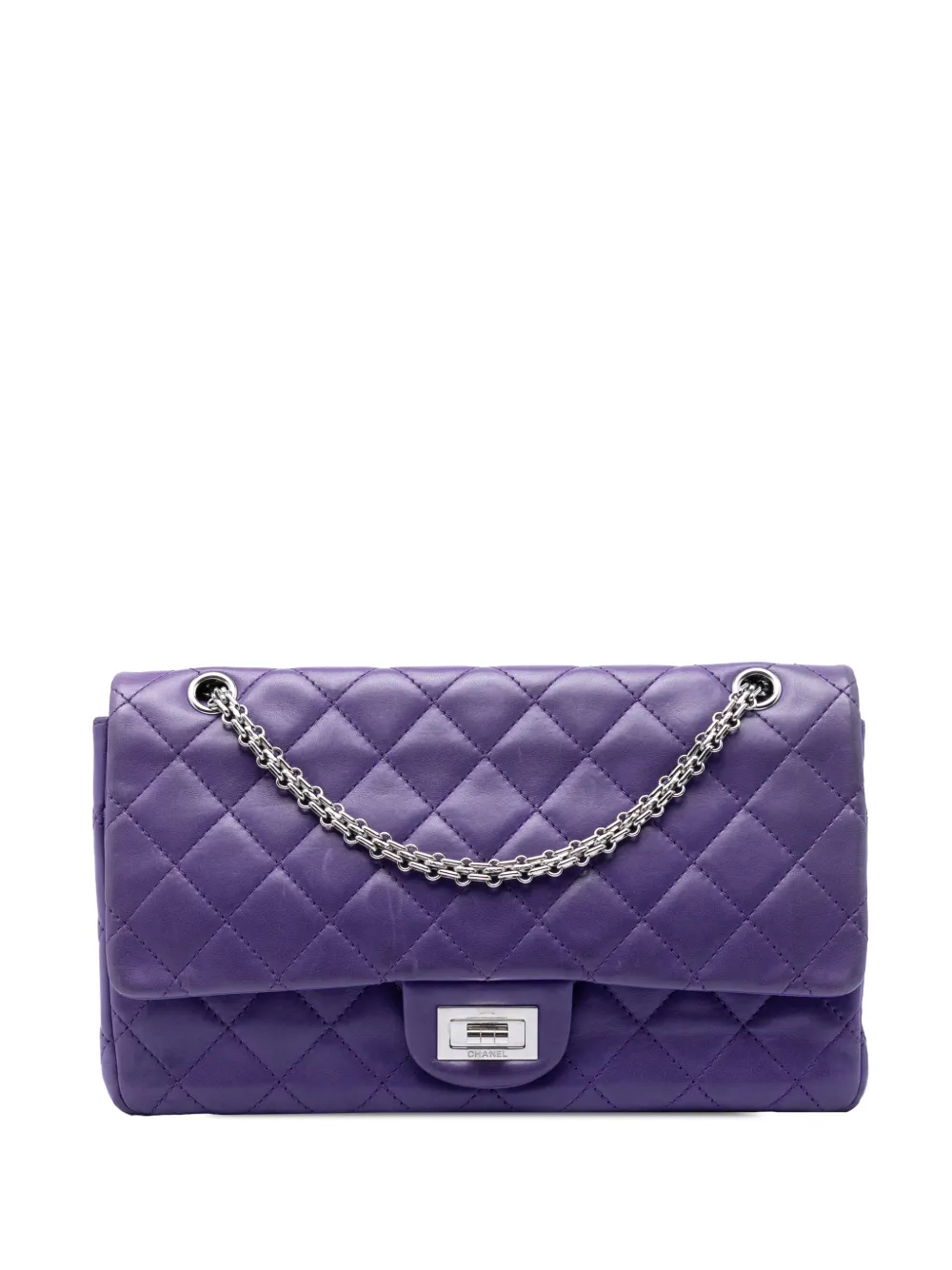 CHANEL Pre-Owned 2010-2011 Quilted Lambskin Reissue 2.55 Double Flap 227 shoulder bag - Viola