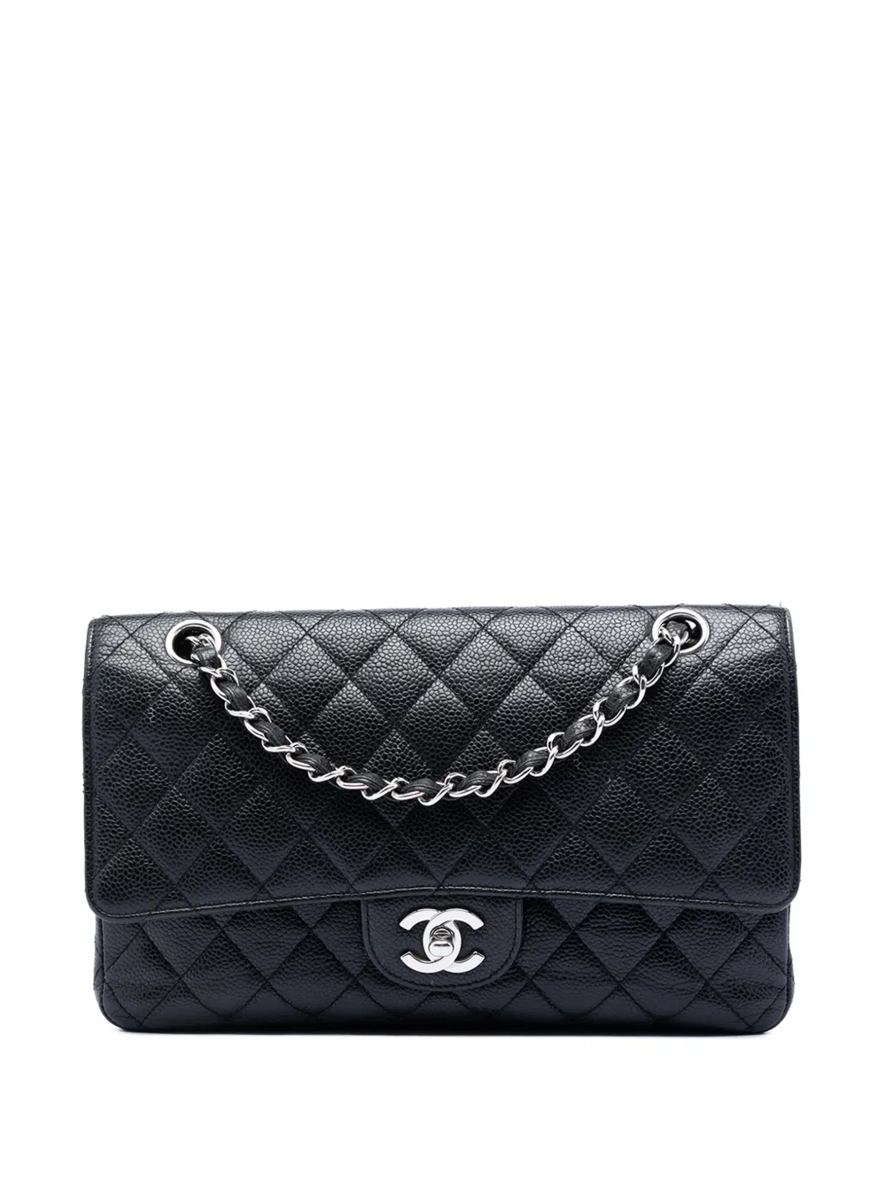 CHANEL Pre-Owned 2009-2010 Medium Classic Caviar Double Flap shoulder bag - Nero
