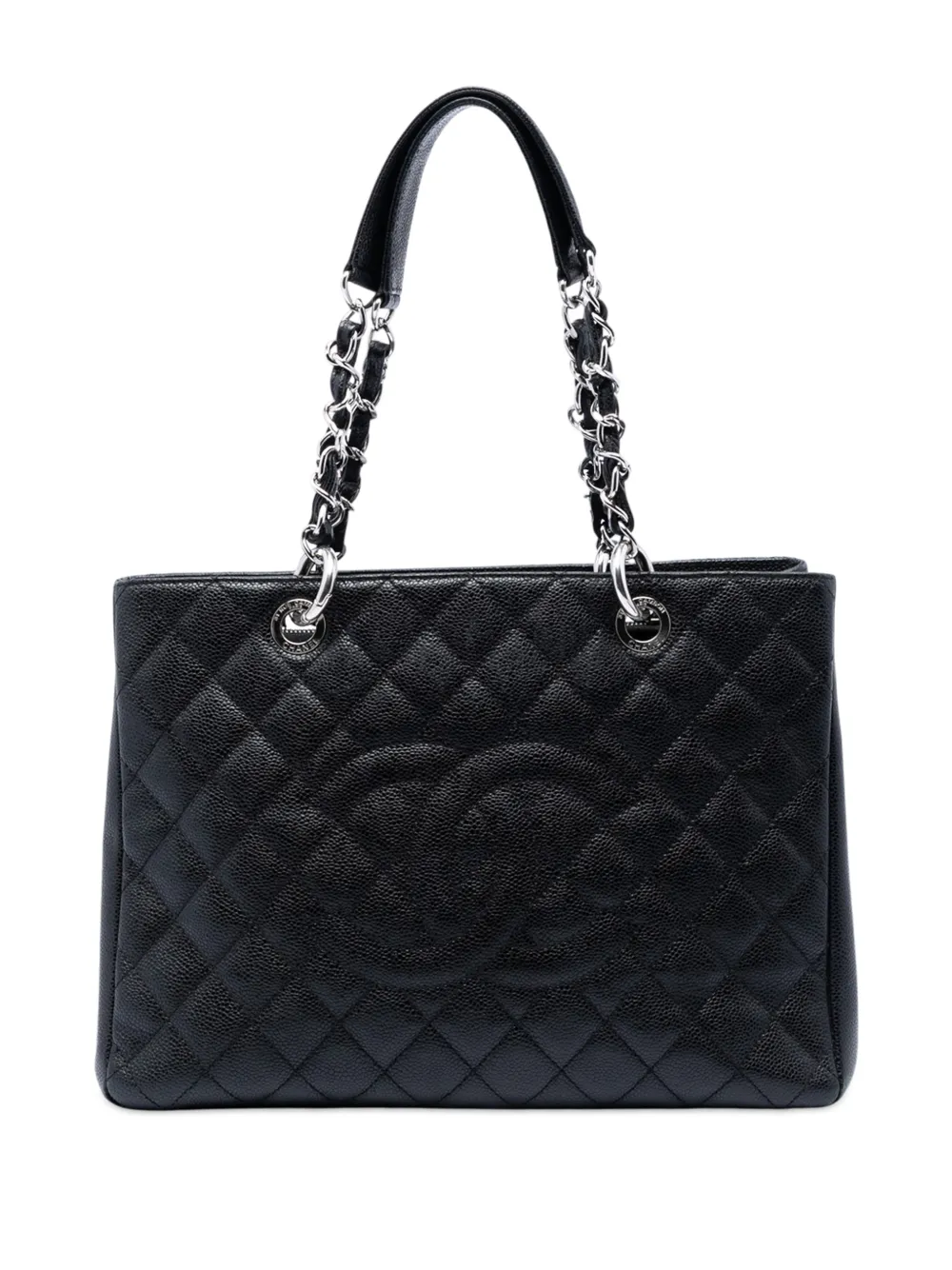 CHANEL Pre-Owned 2012-2013 Caviar Grand Shopping tote bag - Nero