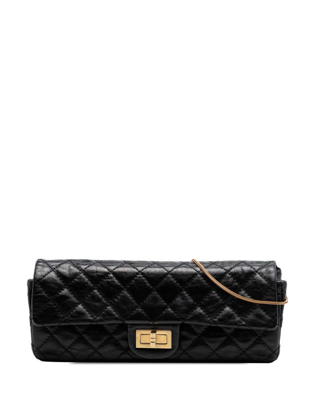 CHANEL Pre-Owned 2008-2009 Quilted Glazed Calfskin Reissue 2.55 East West Single Flap shoulder bag - Schwarz