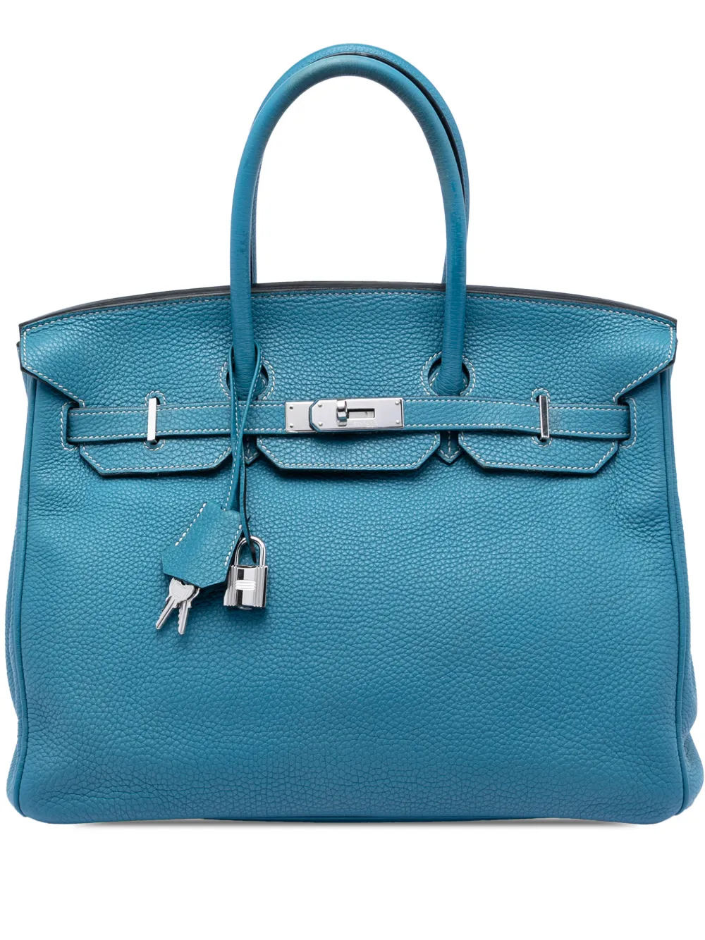 Hermès Pre-Owned 1997-2014 Togo Birkin Retourne 35 handbag - Blu