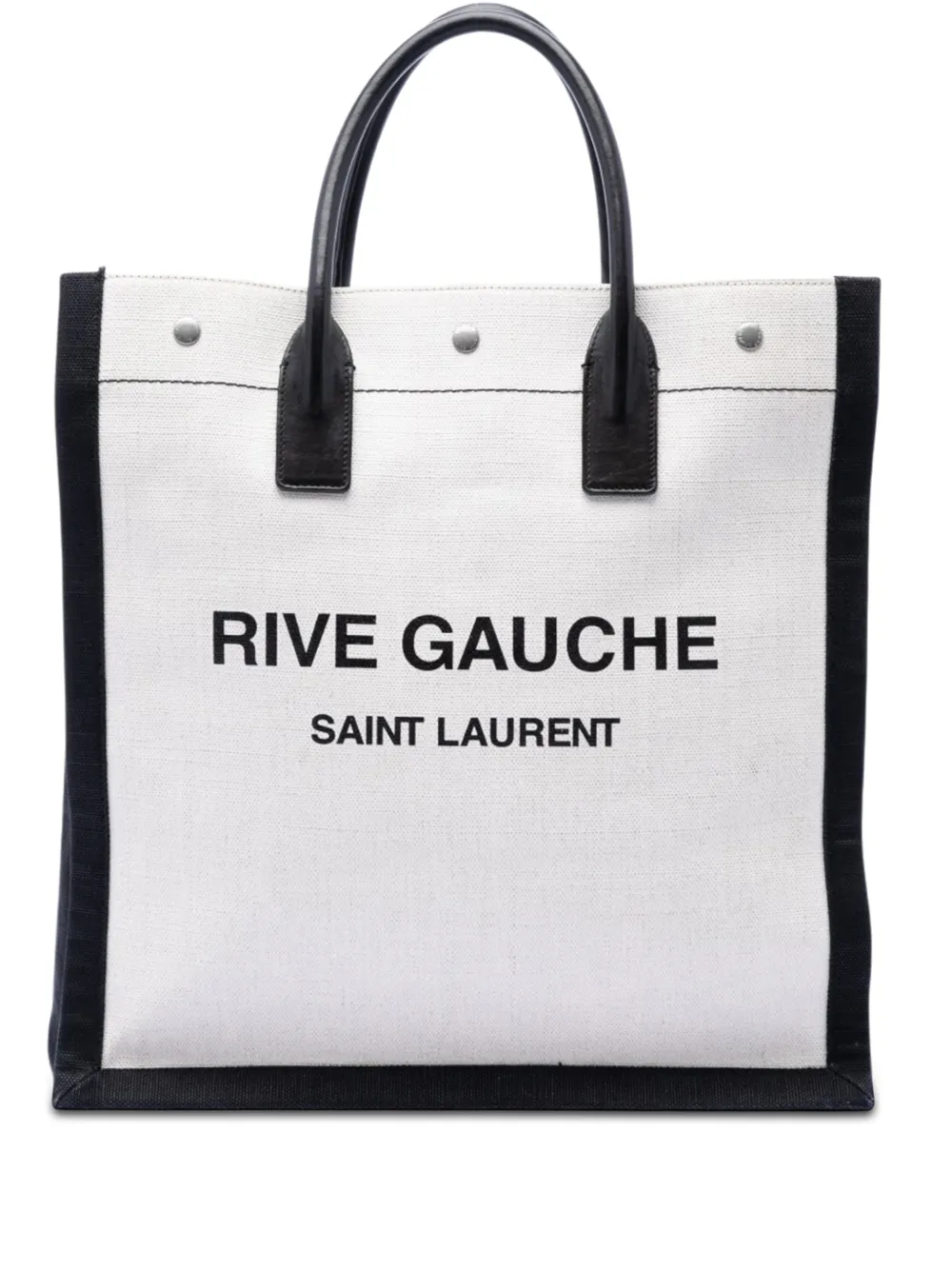 Saint Laurent Pre-Owned 2021 Linen Rive Gauche North South tote bag - White