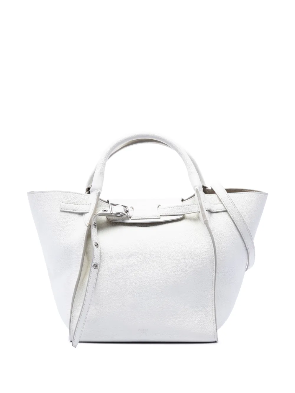 Celine Pre-Owned 2010-2026 Small Supple Grained Calfskin Big Bag satchel - Bianco