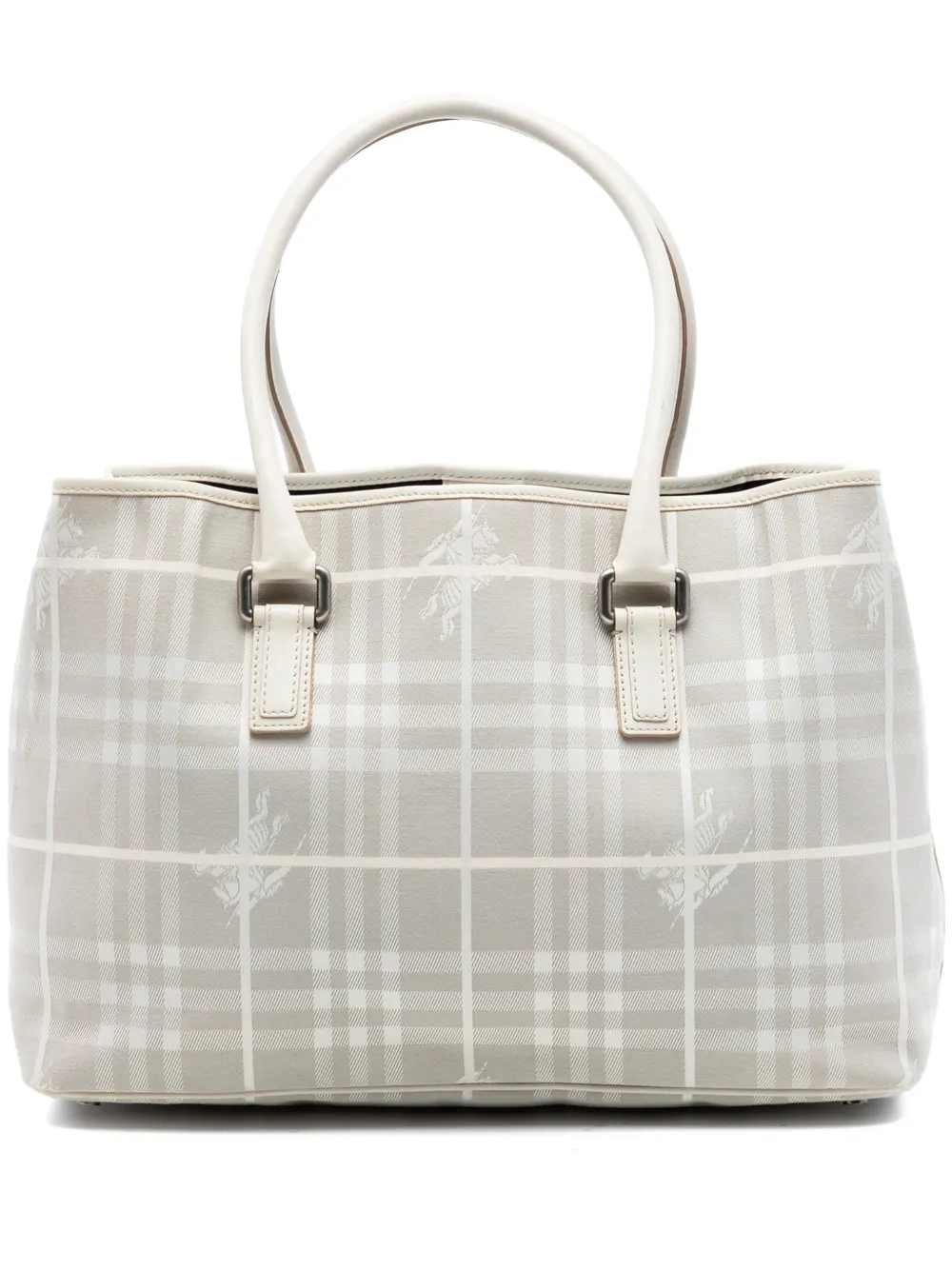 Burberry Pre-Owned 2018-2023 Haymarket Check Canvas tote bag - Grey
