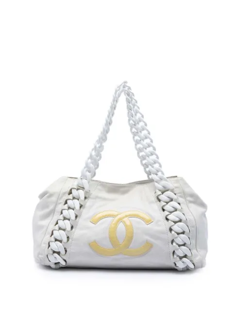 CHANEL Pre-Owned cabas Modern Chain Rhodoid East West en cuir de veau (2006-2008)