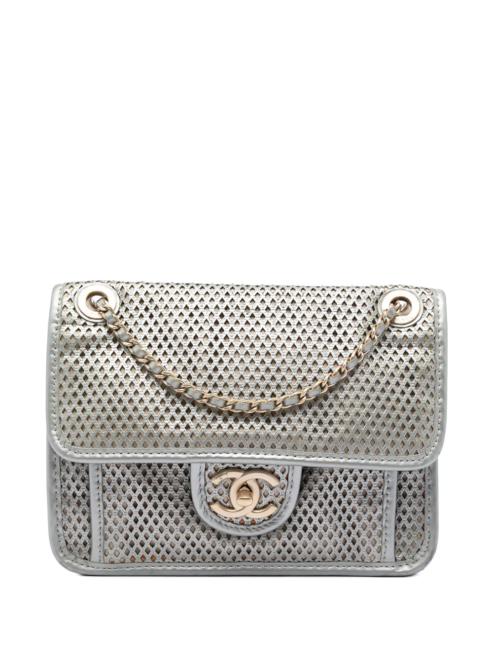 CHANEL Pre-Owned 2012-2013 Small Perforated Calfskin Up In The Air Flap shoulder bag - Silver