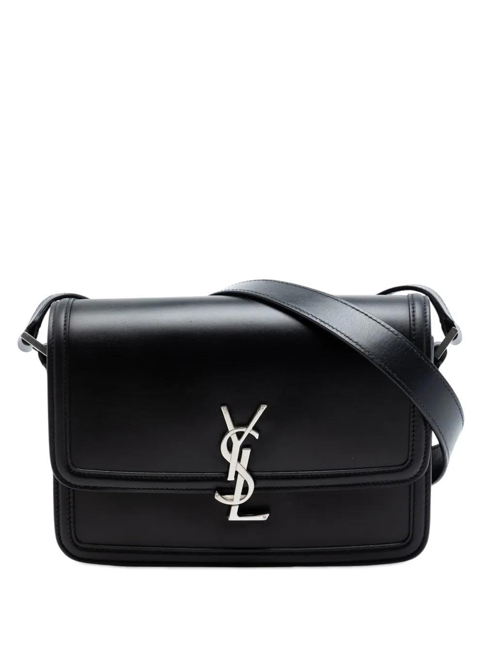 Saint Laurent Pre-Owned 2022 Medium Calfskin Solferino Satchel In Box crossbody bag - Nero