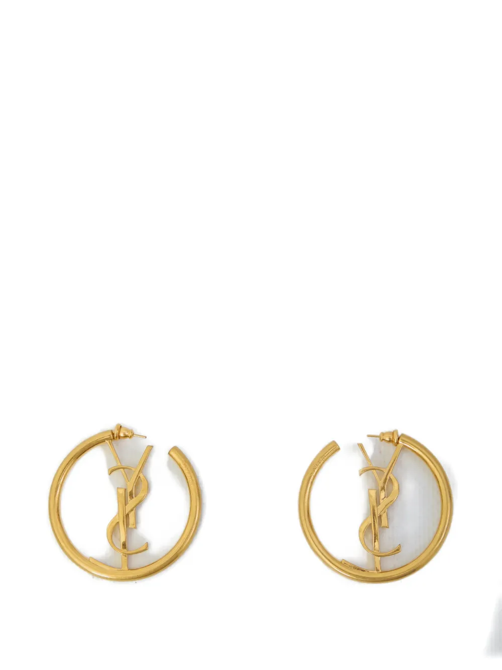 Saint Laurent Cassandre hoop earrings - Gold