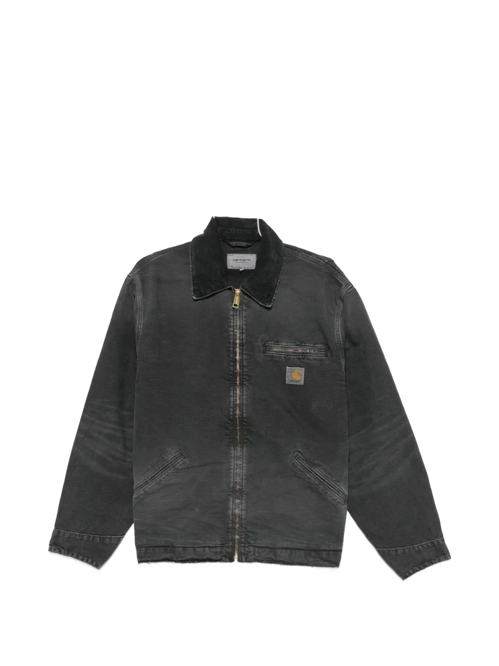 Carhartt WIP OG Detroit logo-patch zip-up cotton jacket - Schwarz