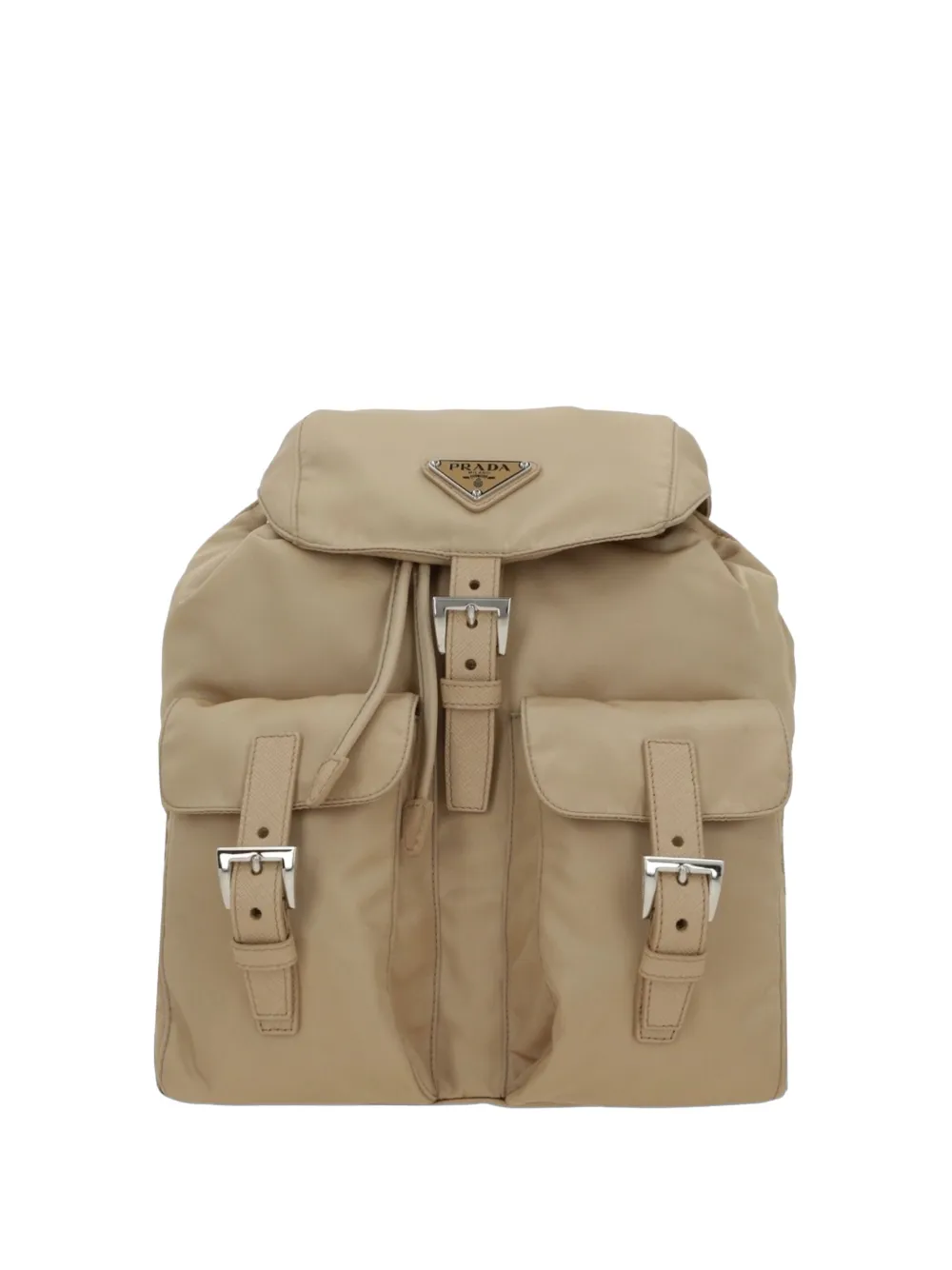Prada small Re-Nylon buckle-fastening backpack - Toni neutri