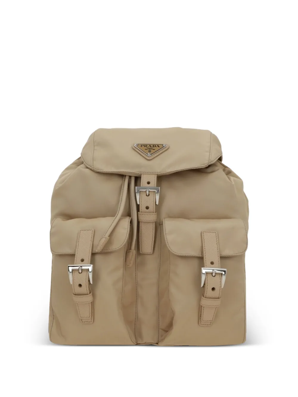 Prada small Re-Nylon buckle-fastening backpack - Toni neutri