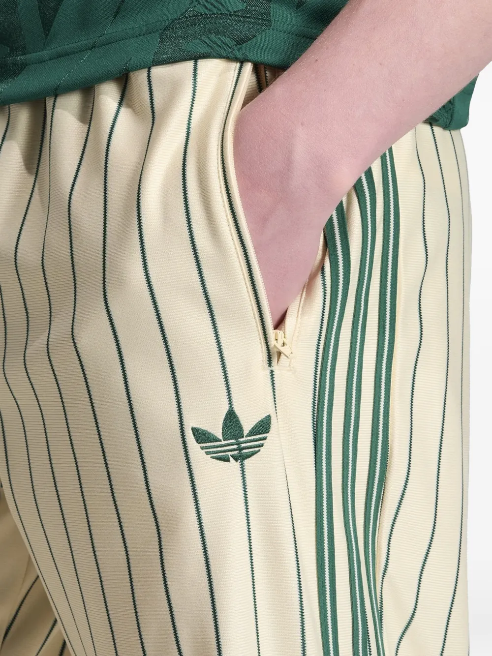 adidas Firebird trainingsbroek met krijtstreep Beige