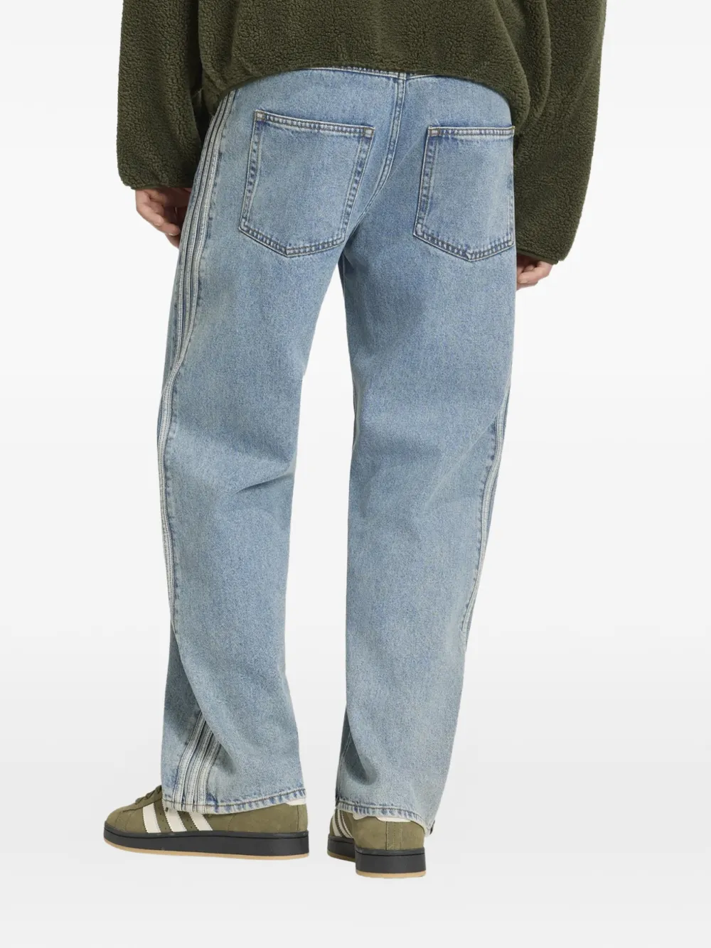 adidas Firebird jeans met zijstreep Blauw