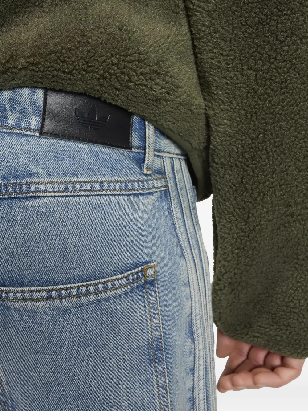 adidas Firebird jeans met zijstreep Blauw
