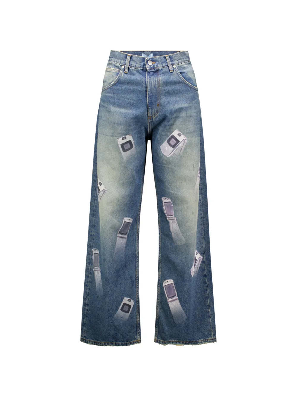 3.PARADIS Razor flip-phone jeans - Blu
