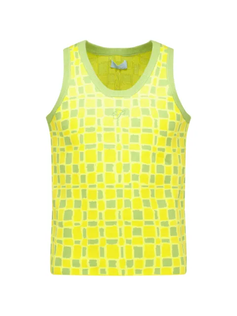 3.PARADIS checkerboard-pattern 3P vest