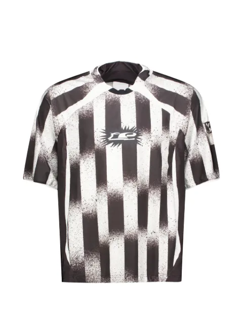 Le Pere Torn stripe-print T-shirt