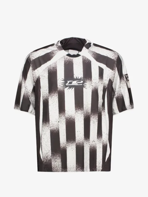Le Pere Torn stripe-print T-shirt