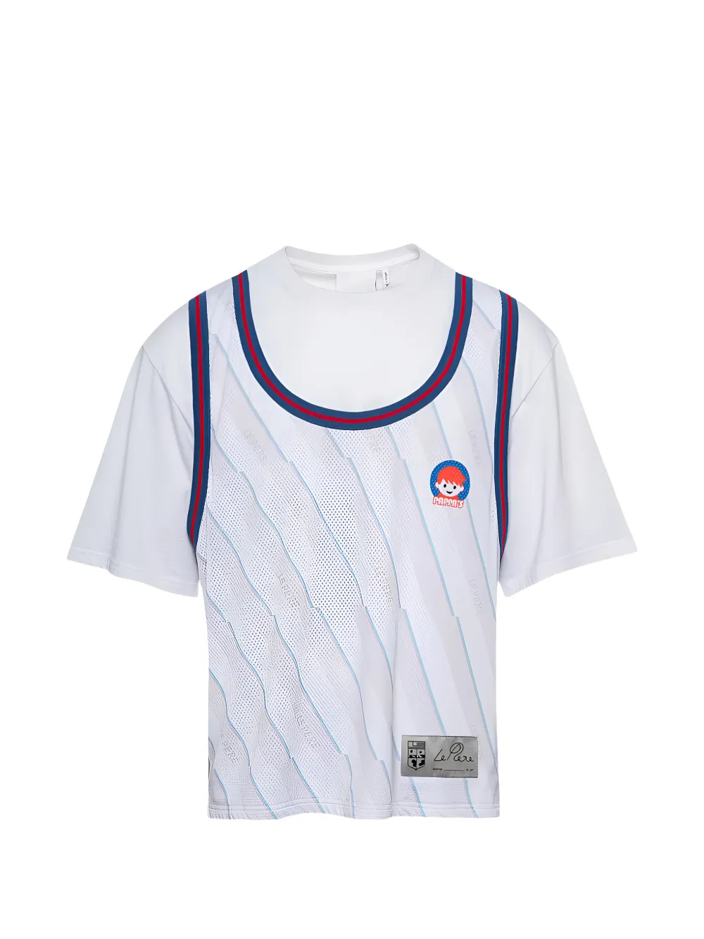 Le Pere Jock layered T-shirt - Bianco