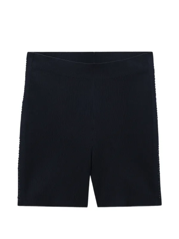 Alexander Wang ロゴストライプ リブミニショートパンツ | ブラック
