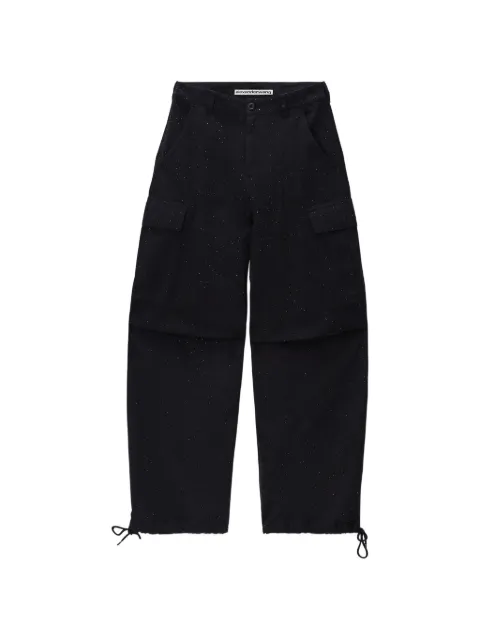 Alexander Wang pantalones cargo con detalles de cristal