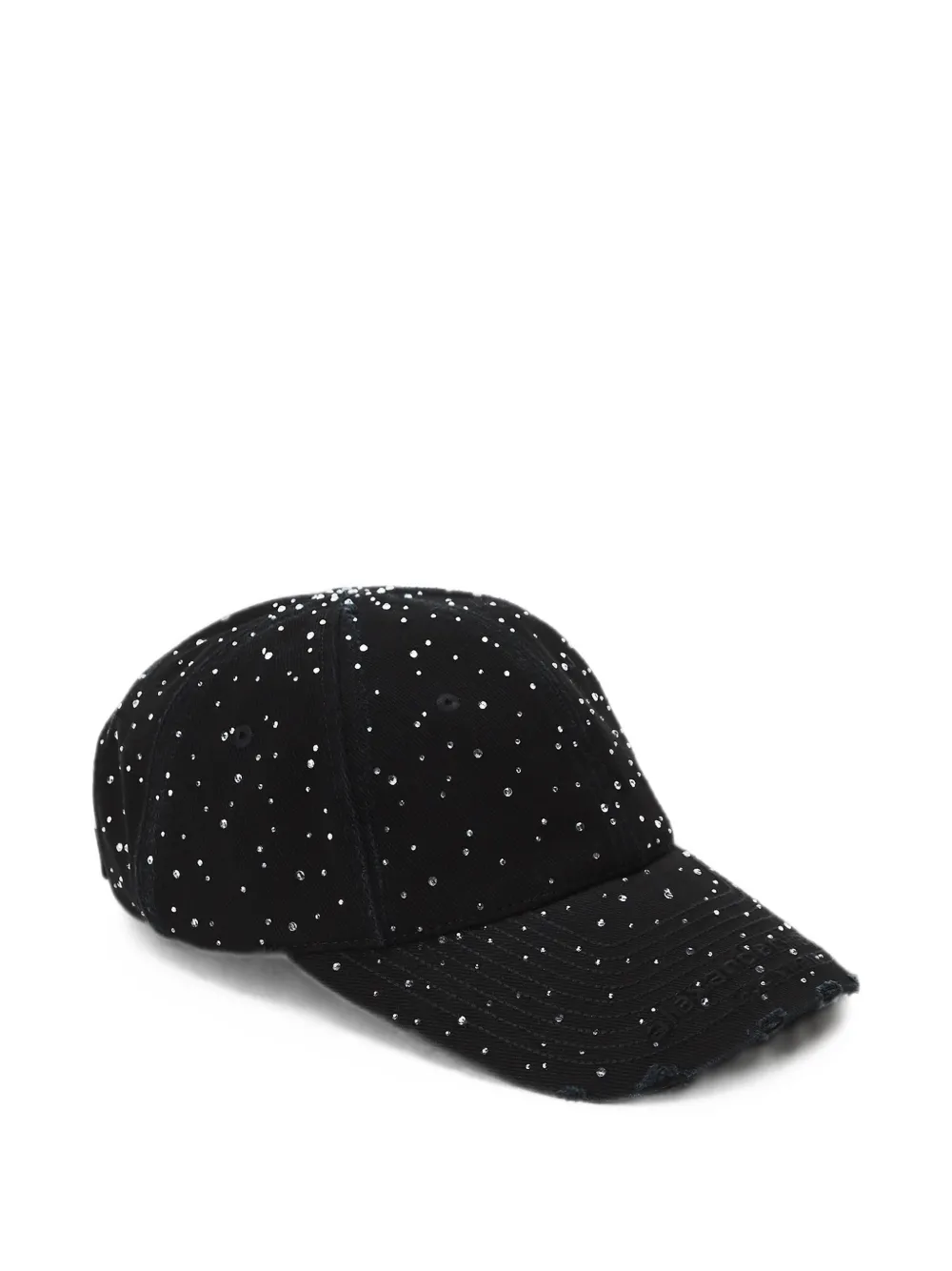 Alexander Wang crystal-embellished distressed baseball cap | Black | Image 1