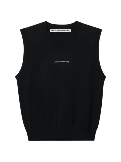 Alexander Wang camiseta con logo de cristal