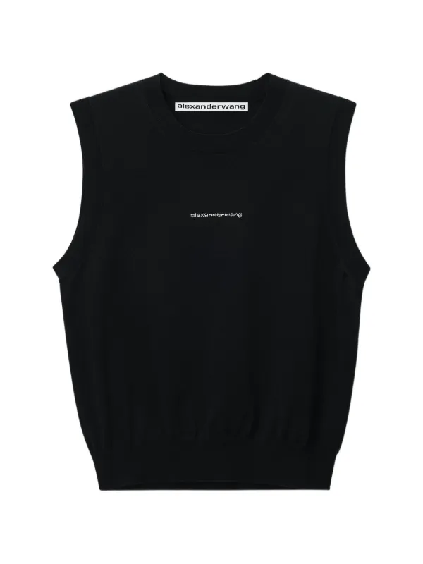 Alexander Wang ビジューロゴ タンクトップ | ブラック | FARFETCH JP