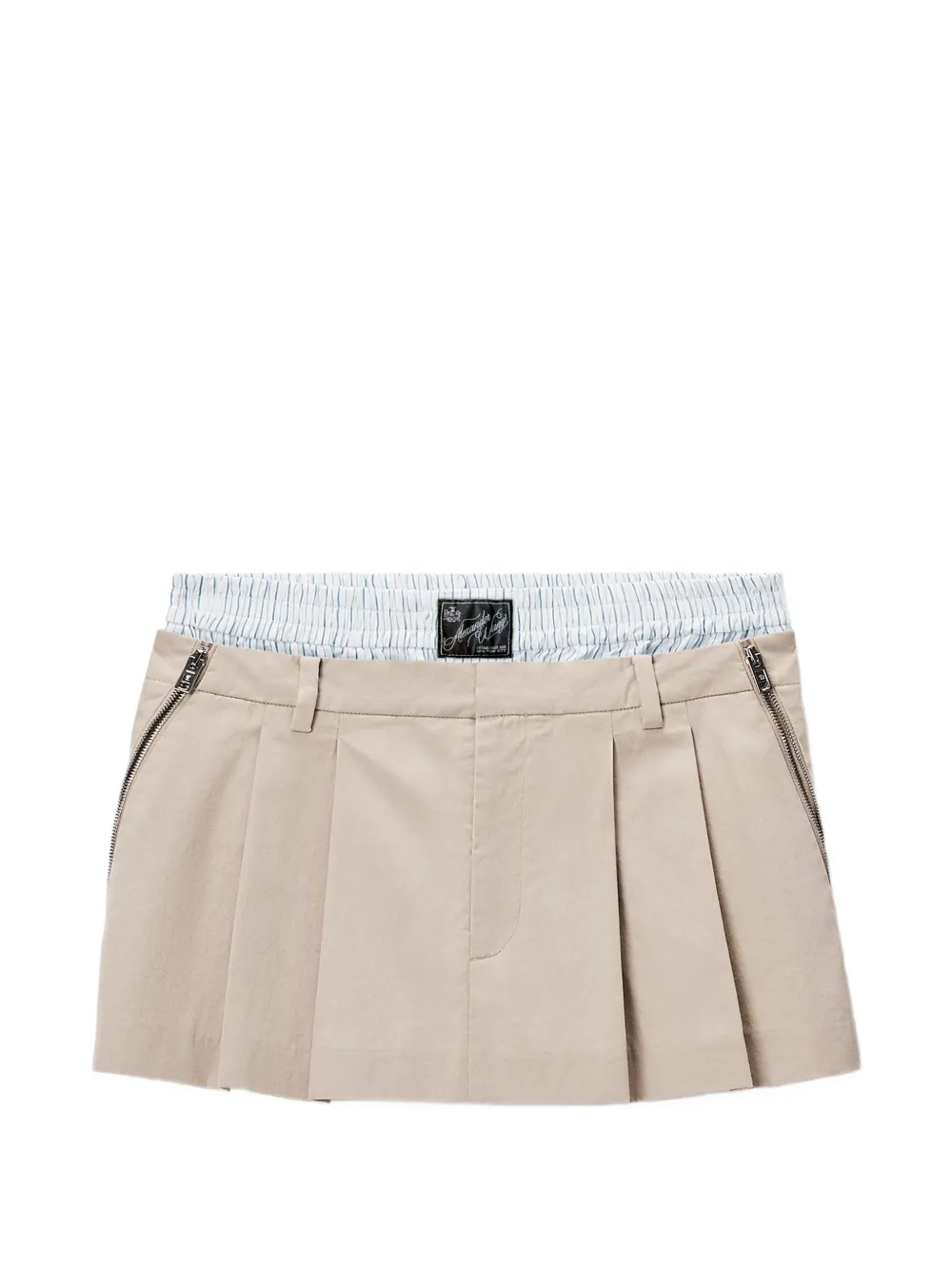 Alexander Wang pleated zip-detail skort - Toni neutri
