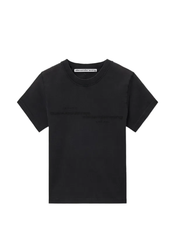 Alexander Wang Mirrored Logo T-shirt in Black