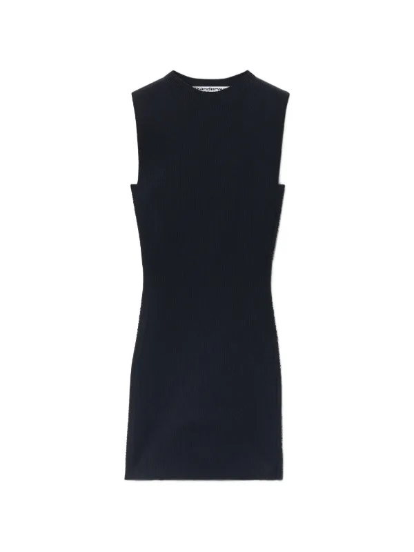Alexander Wang Rib-knit Mini Dress in Black