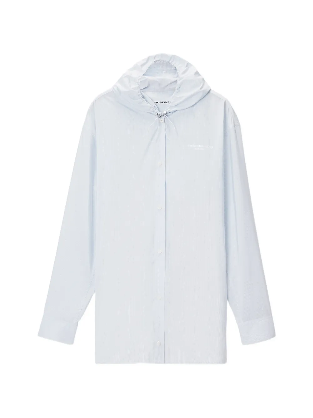 Alexander Wang striped drawstring shirt - Blu