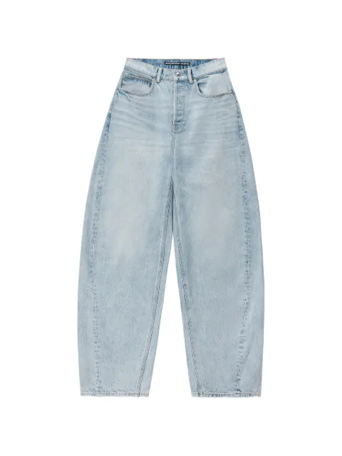 Alexander Wang jean oversize à logo orné de cristaux