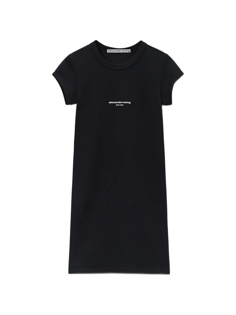 Alexander Wang logo-print short-sleeve dress - Nero