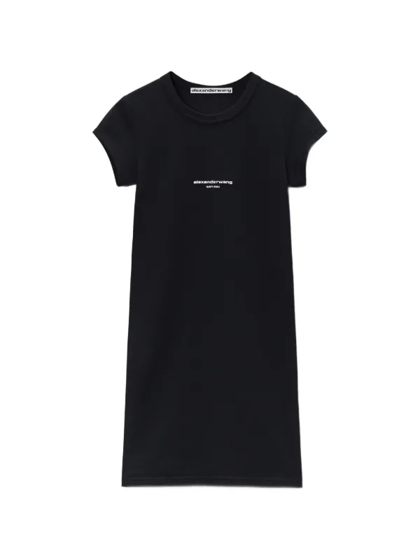 t shirt dress alexander wang By Charcoal Cotton T-Shirt Mini shirt dress with a disruptive twist alexanderwang.t White Cotton Cinched Shirt