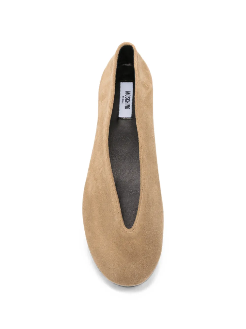 Moschino round-toe ballet flats Beige