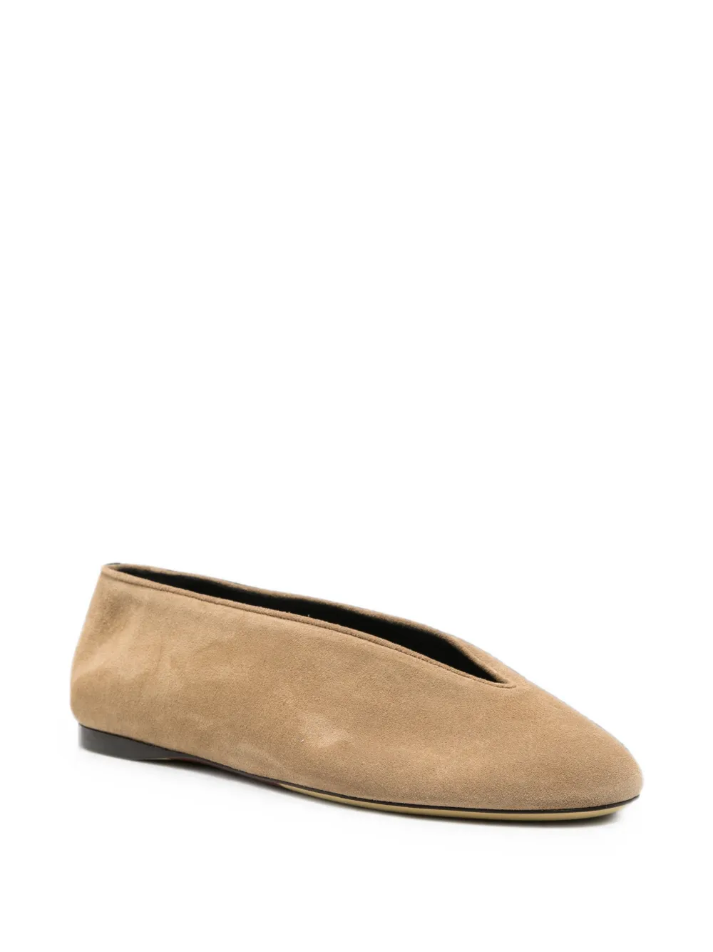 Moschino round-toe ballet flats Beige