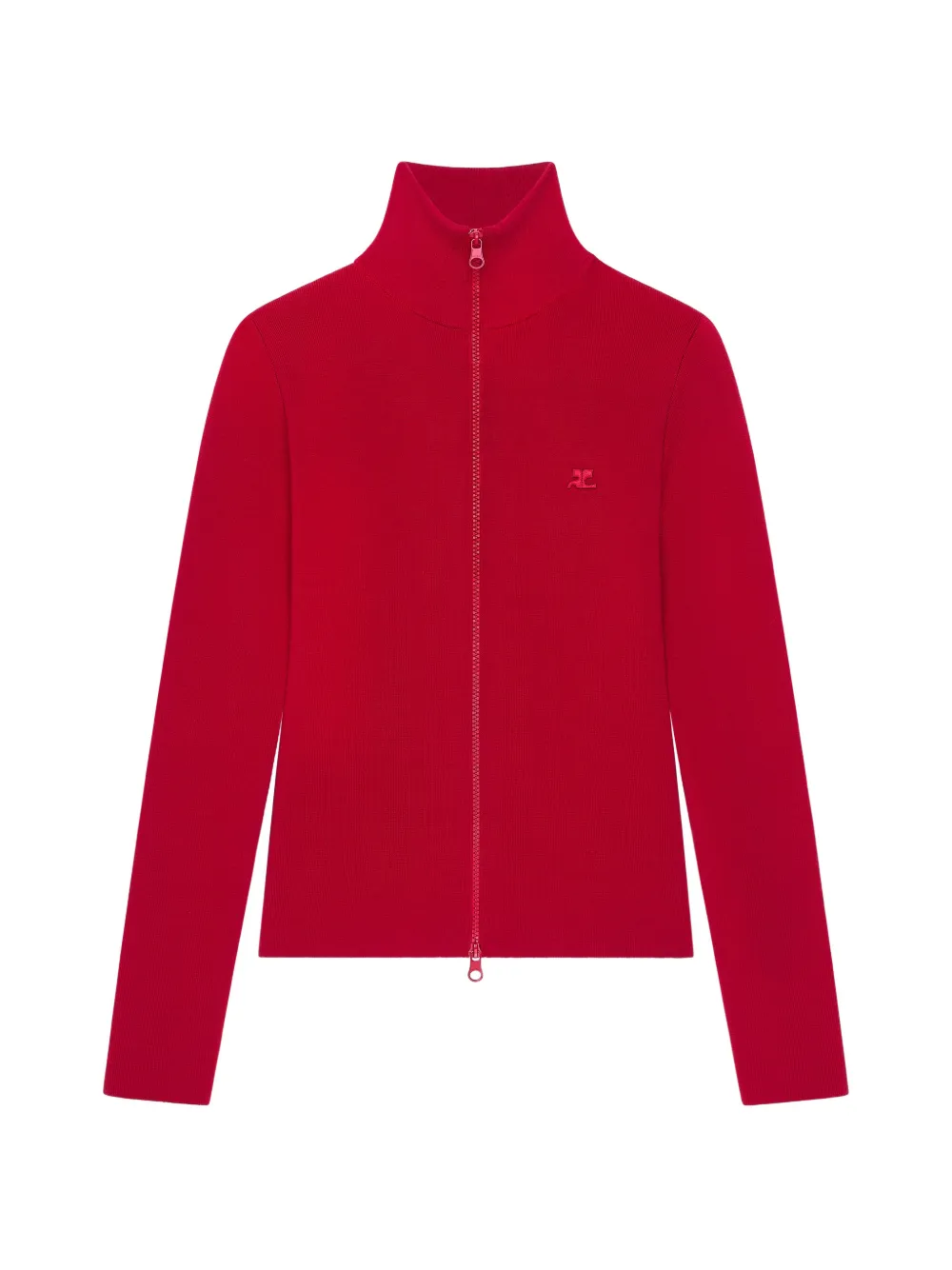 Courrèges Cardigan con ricamo - Rosso