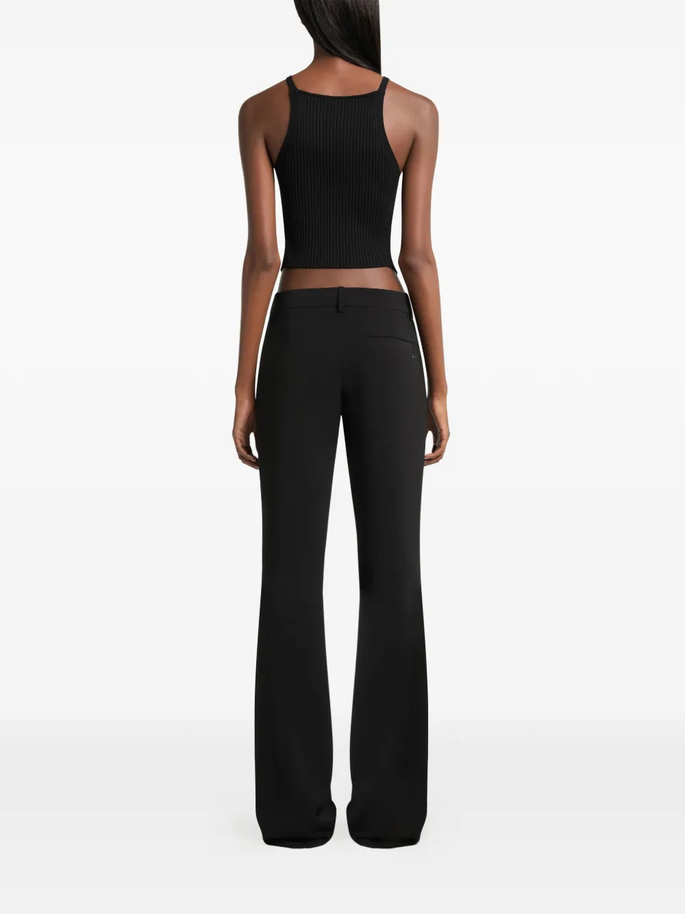 Courrèges Ribgebreide tanktop met bandje Zwart