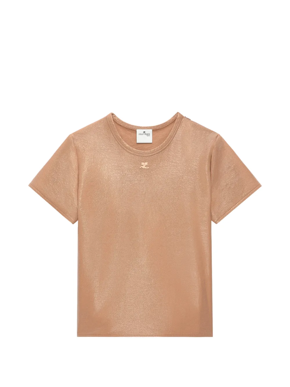 Courrèges T-shirt con ricamo - Toni neutri