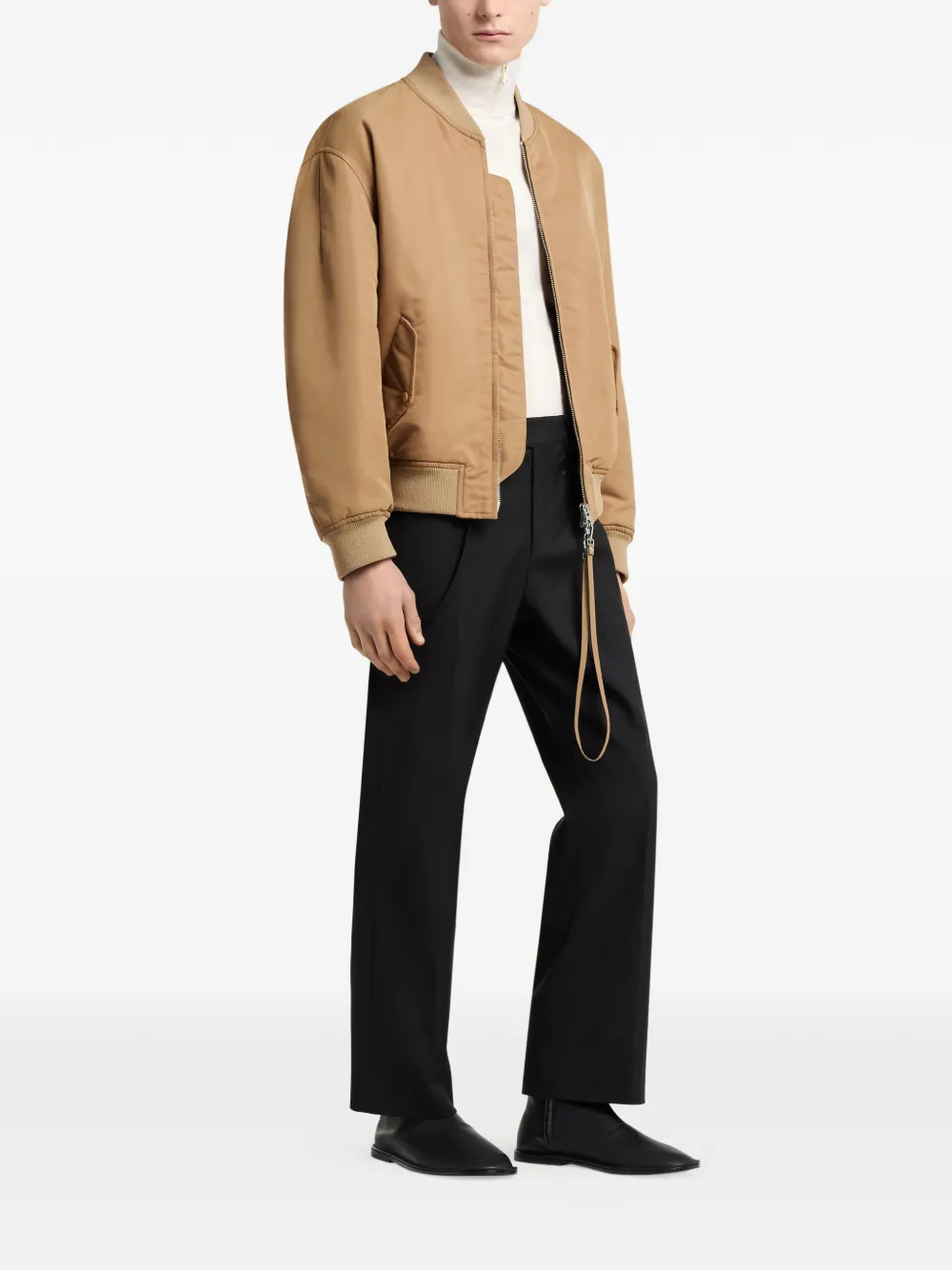 Courrèges Logo-embroidered Tailored Trousers in Black, view 2