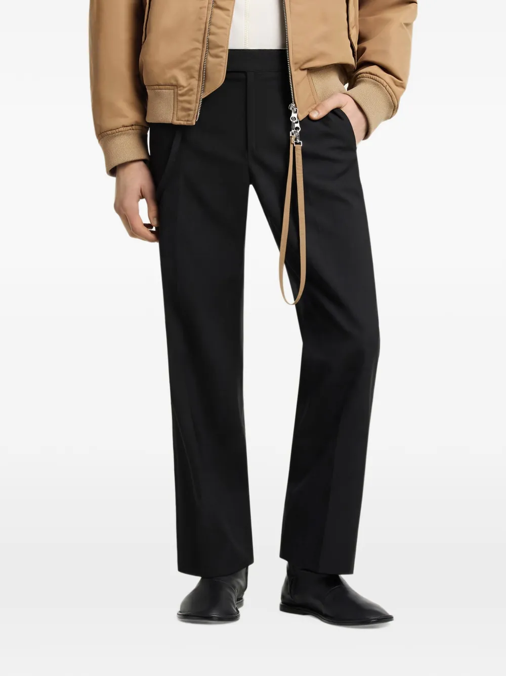 Courrèges Pantalon met geborduurd logo Zwart